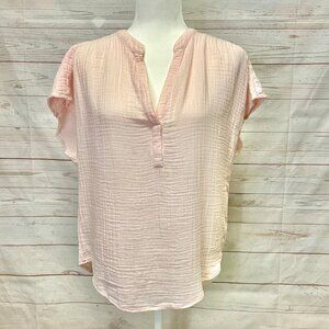 Xirena Sam Chelsea Gauze top in Pink Glow